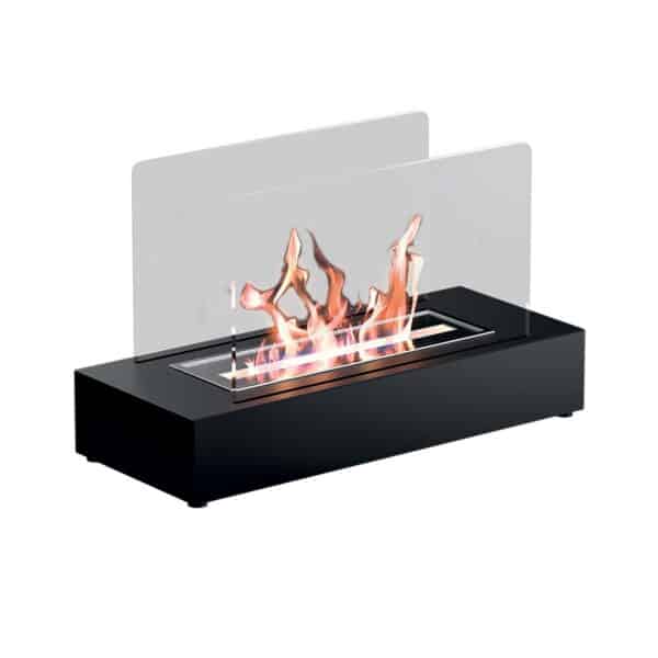 TecnoAir Cremona Bioethanol Eco Table Fireplace - Black