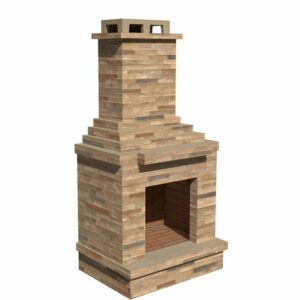 Callow Light Stone Outdoor Wood Burning Fireplace Self Assembly Kit