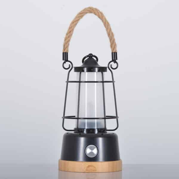 WildLand 12W Portable Rechargeable LED Lantern with Hemp Rope Handle