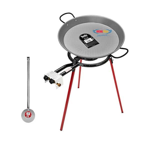 Original Paella Cooking Set with 46cm Polished Steel Paella Pan