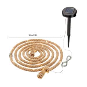 Callow Solar LED Outdoor Garden Hemp Rope Light