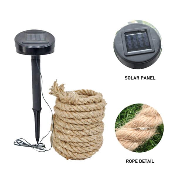 Callow Solar LED Outdoor Garden Hemp Rope Light