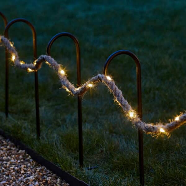 Callow Solar LED Outdoor Garden Hemp Rope Light