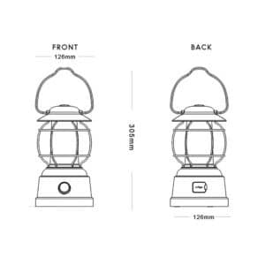 WildLand Moon Rock White 8W Portable Rechargeable LED Lantern