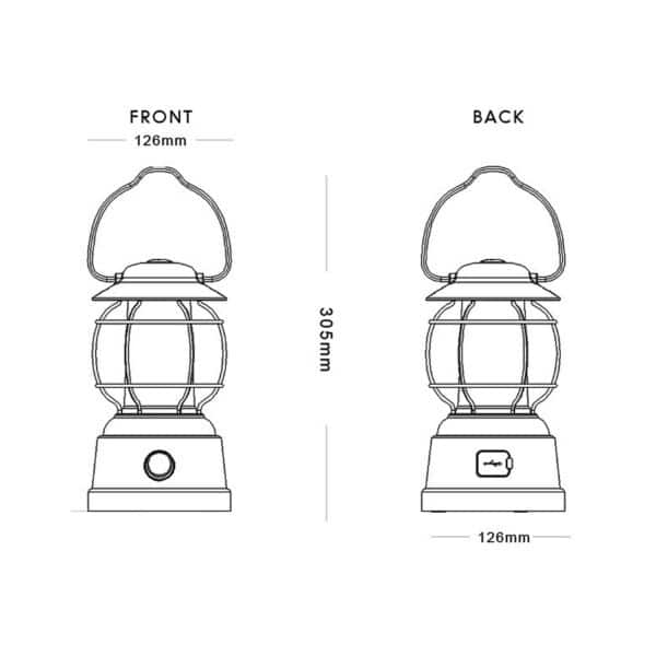 WildLand Moon Rock White 8W Portable Rechargeable LED Lantern