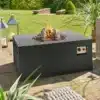 Happy Cocoon Rectangular Fire Pit in Black