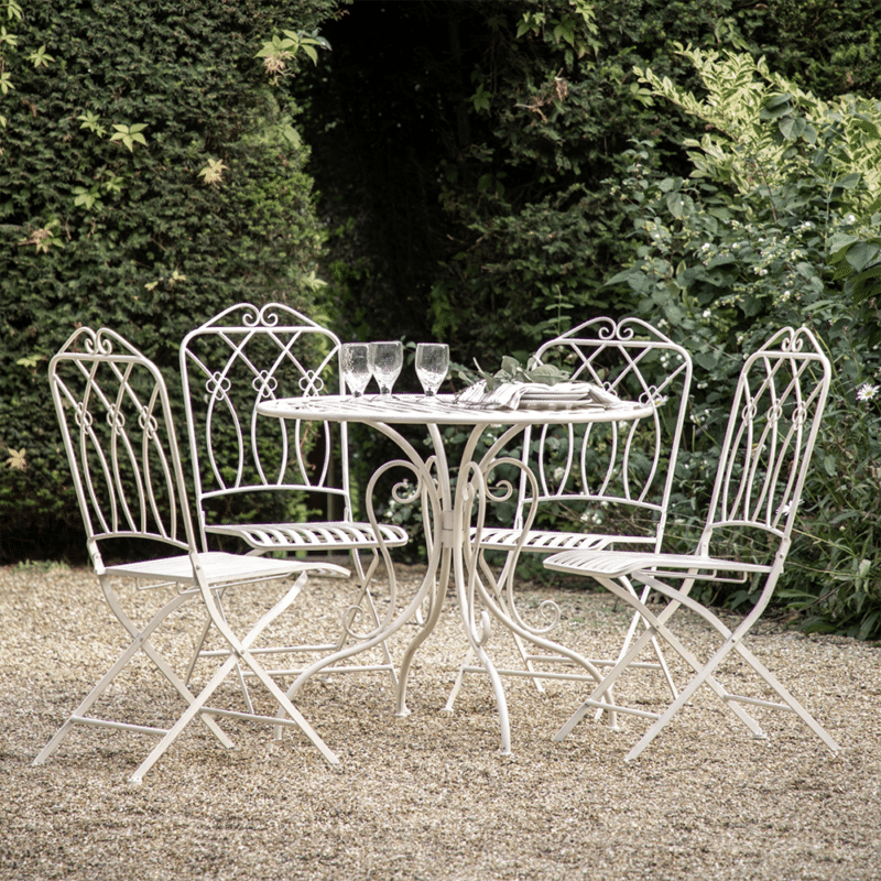 GLS Miram 4 Seater Bistro Set Vanilla