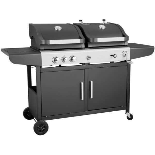 Callow Dual Fuel Gas and Charcoal BBQ with premium cover and Rotisserie