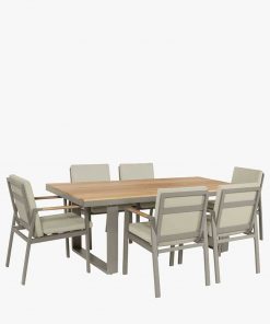 Pacific Lifestyle Stockholm Limestone Outdoor 6 Seater Dining Set