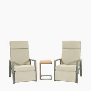 Pacific Lifestyle Stockholm Limestone Outdoor Recliner Set