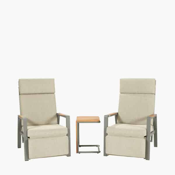 Pacific Lifestyle Stockholm Limestone Outdoor Recliner Set