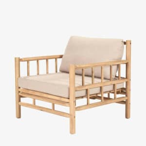 Pacific Lifestyle Costa Rica Natural Bamboo Finish Outdoor Seating Set