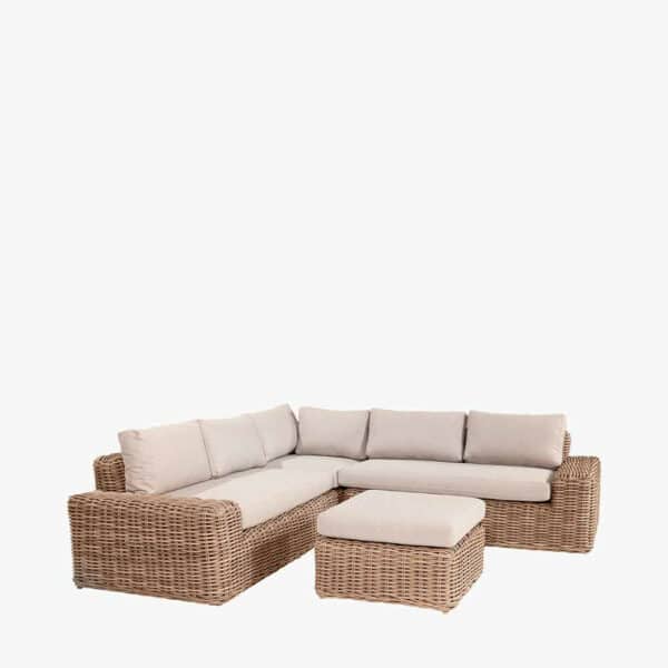 Pacific Lifestyle Como Natural Antique Outdoor Corner Seating Set