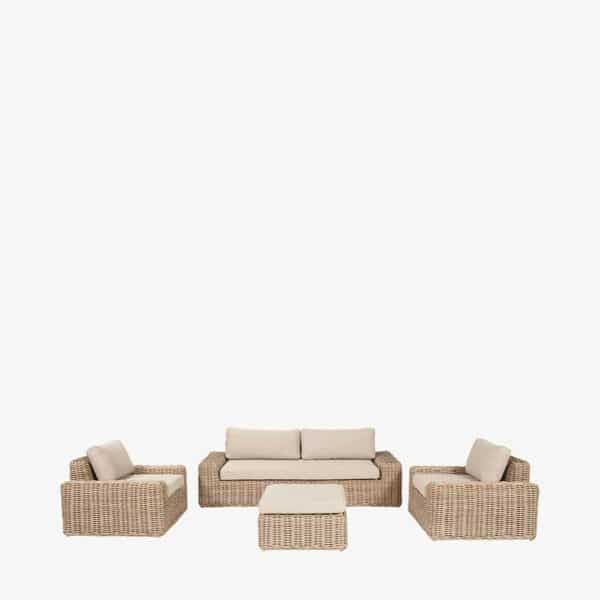 Pacific Lifestyle Como Natural Antique Outdoor Seating Set