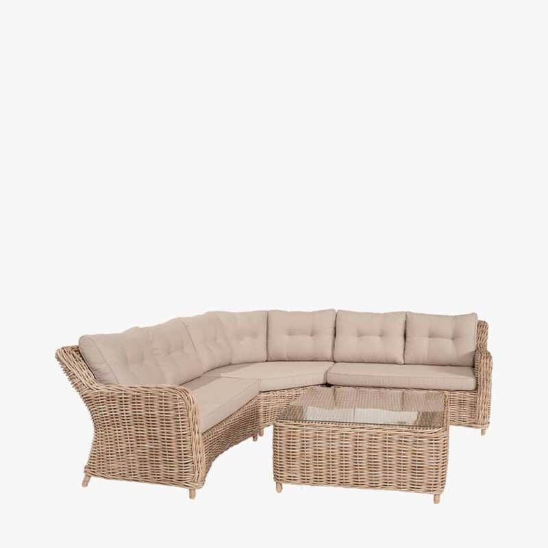 Pacific Lifestyle Barakaldo Natural Antique Outdoor Corner Seating Set