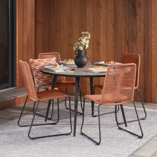 Pacific Lifestyle Pang Terracotta Outdoor 4 Seater Dining Set