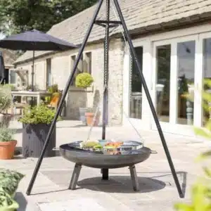 La Hacienda Steel Tripod With Hanging Grill