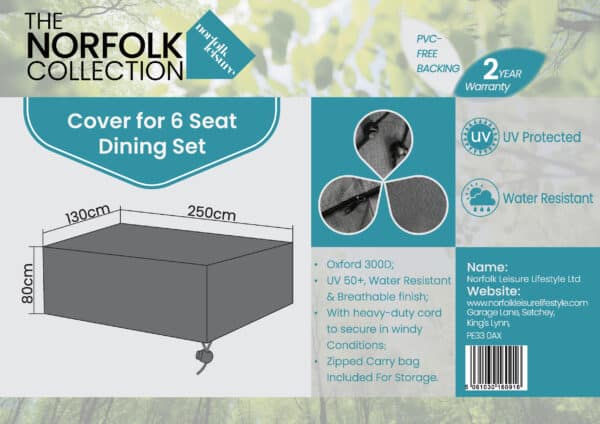 Norfolk Leisure Bellmount 6 Seater Dining Cover