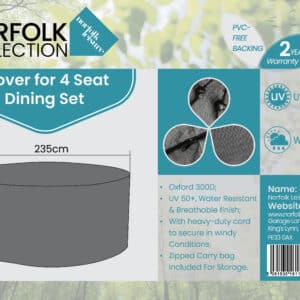 Norfolk Leisure Wroxham Delux 4 Seat Dining Cover