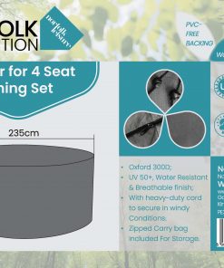 Norfolk Leisure Wroxham Delux 4 Seat Dining Cover