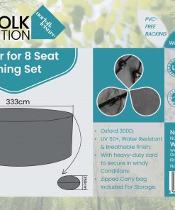 Norfolk Leisure Wroxham Delux 8 Seat Dining Cover